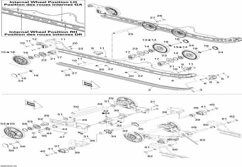 snowmobile Ski-doo Skandic Tundra LT V800 4-TEC, 2009 - Rear Suspension