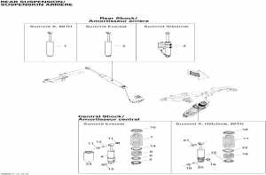 08-   Shocks 500ss (08- Rear Suspension Shocks 500ss)