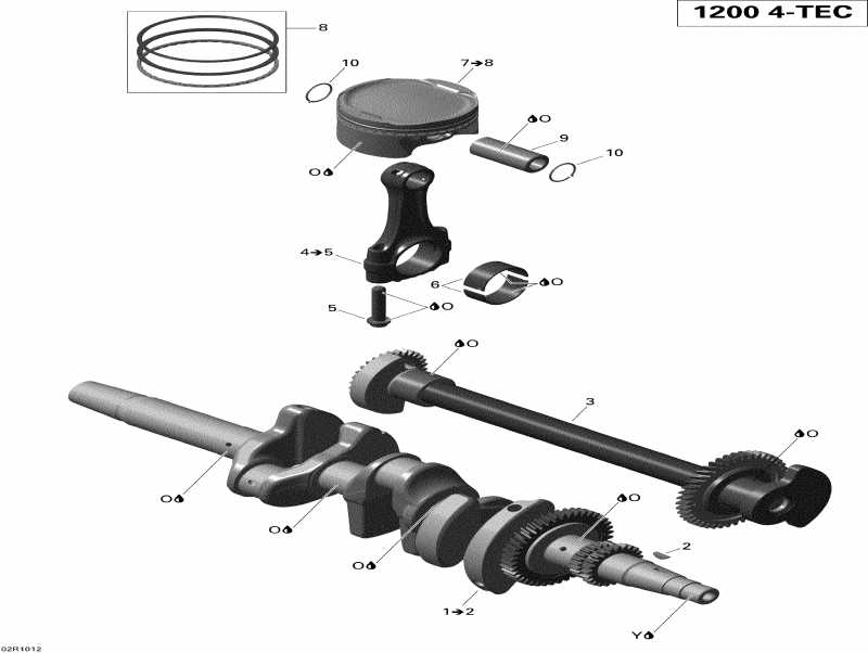   GSX LE 1200, 2010  - Crankshaft, Pistons And Balance Shaft