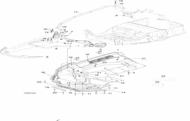  Ski-doo Skandic SUV 550F, 2010 - Bottom Pan