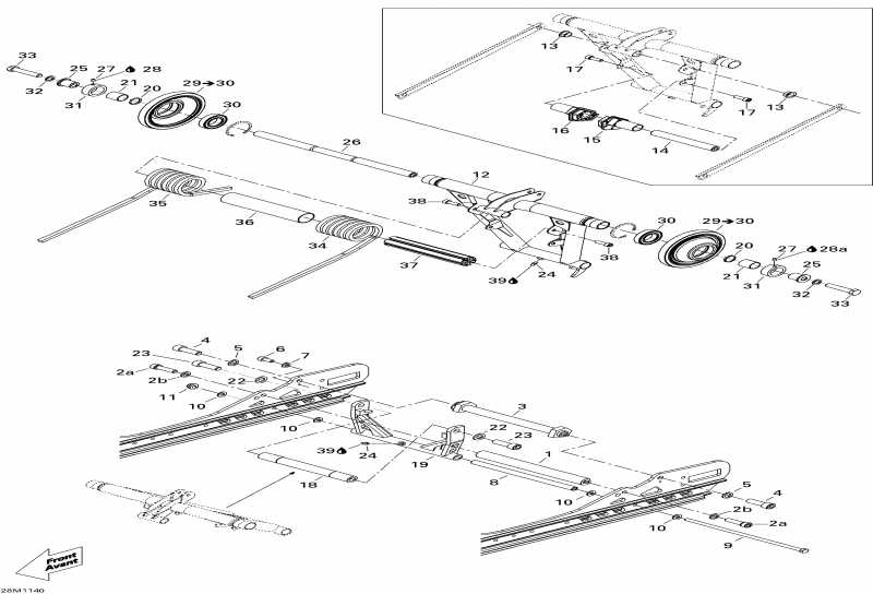 snowmobile SkiDoo  MX Z X 600RS, 2011 - Rear Arm