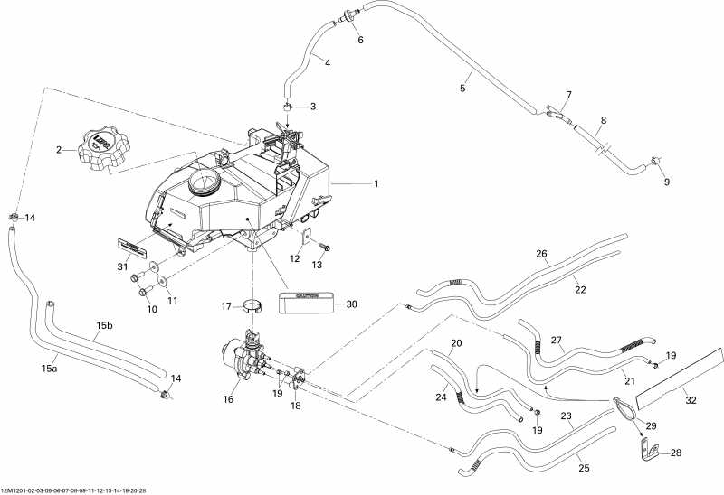  Skidoo  MXZ X 800RETEC XP, 2012 - Oil System