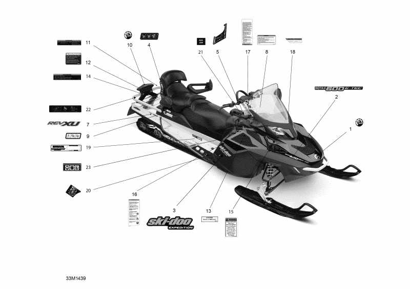 Ski-doo EXPEDITION LE 600HOE, XU, 2014 - Decals