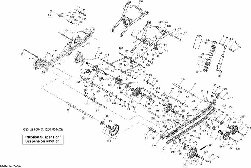 snowmobile Ski Doo ����������� GSX LE 12004TEC XR, 2014 - Rear Suspension Le
