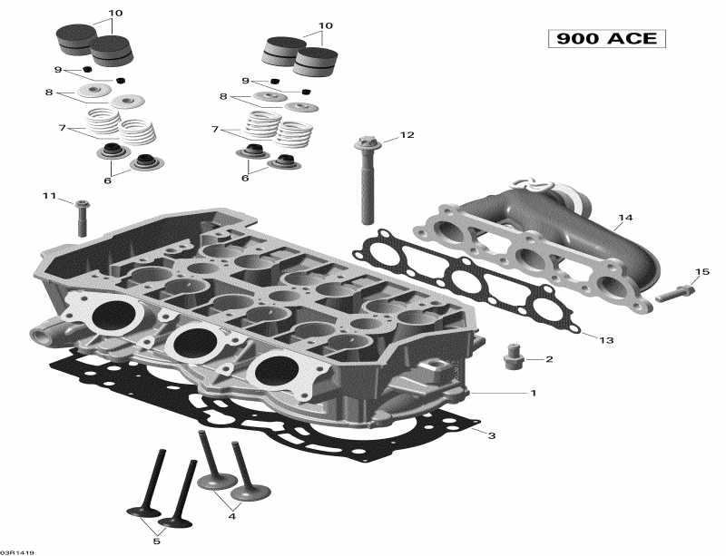   GSX LE 900ACE XS, 2014  - Cylinder Head