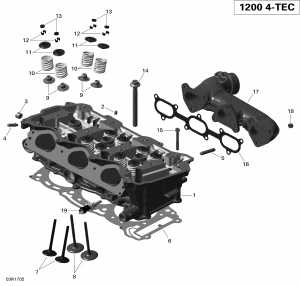 01-      - 1200 Itc 4-tec (01- Cylinder Head And Exhaust Manifold - 1200 Itc 4-tec)