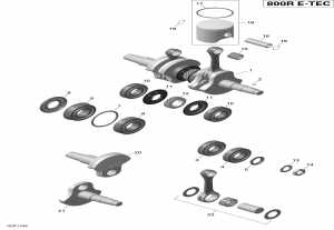 01-    - 800r E-tec (01- Crankshaft And Pistons - 800r E-tec)