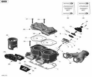 01-      - 600 Carb (01- Cylinder And Cylinder Head - 600 Carb)