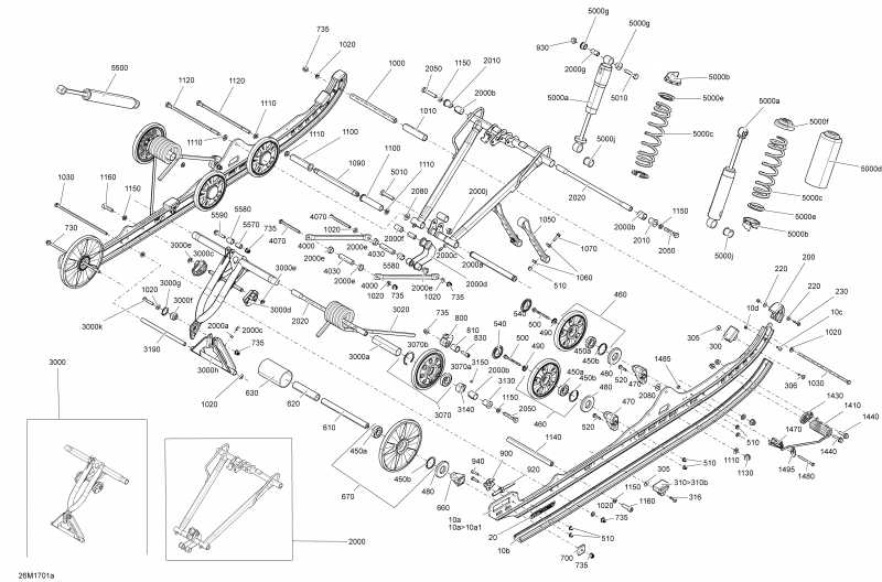 SkiDoo SUMMIT - 600 Carb_600HO E-TEC_800R E-TEC, 2017 - Rear Suspension All Models