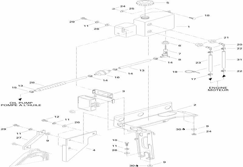  SkiDoo - Oil Tank And Support