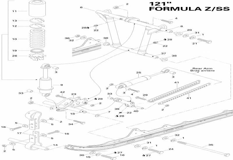 snowmobile Ski-doo Formula SS, 1996 - Front Arm Formula Ss