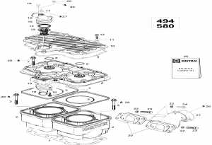01-     580 (01- Cylinder And Exhaust Manifold 580)