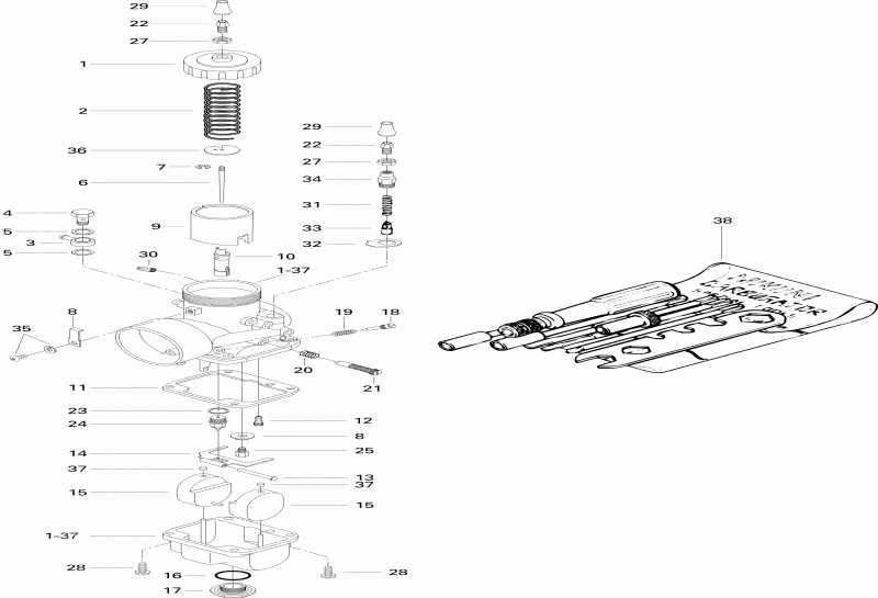  BRP  Skandic Wide Track, 1996 - Carburetor