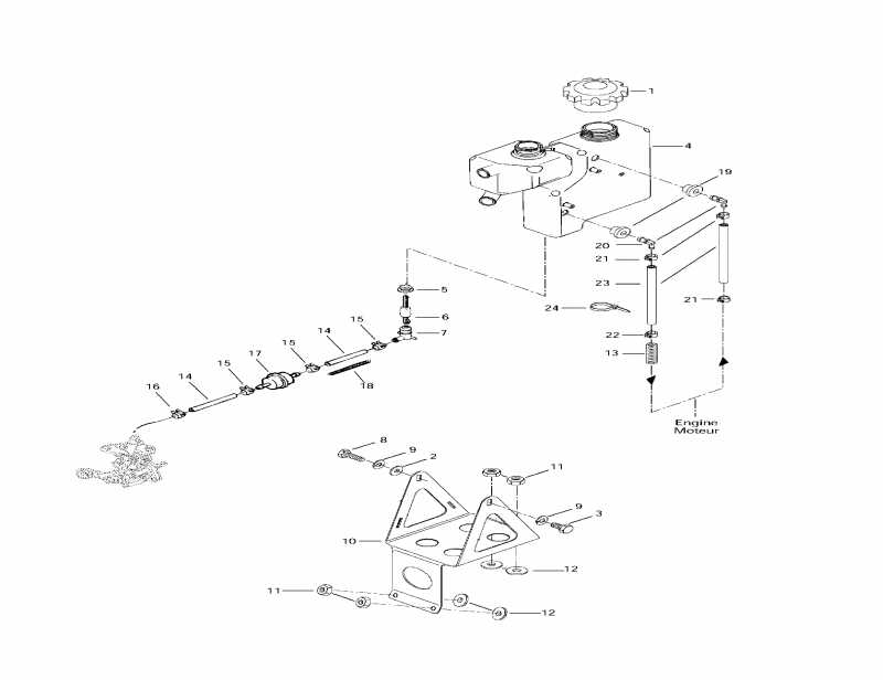  Ski Doo - Oil Tank And Support