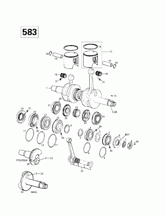  BRP - Crankshaft And Pistons (583)