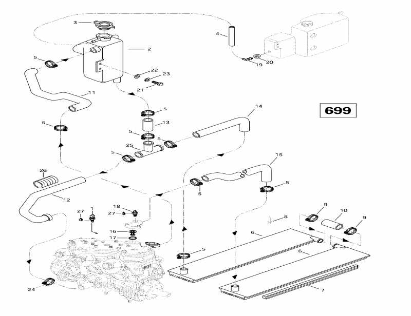  Ski Doo - Cooling System (699)