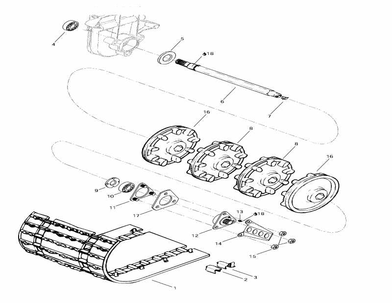  SKIDOO Mach Z, 1997  - Drive Axle  Track