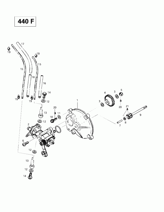 BRP MX Z 440 F/Z 583/Z 670 1997  - Oil Injection System (440f)
