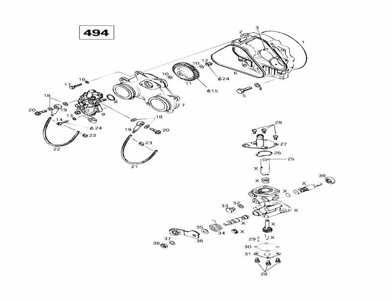  Ski Doo Skandic Super Wide Track, 1997 - Oil Injection System (494)