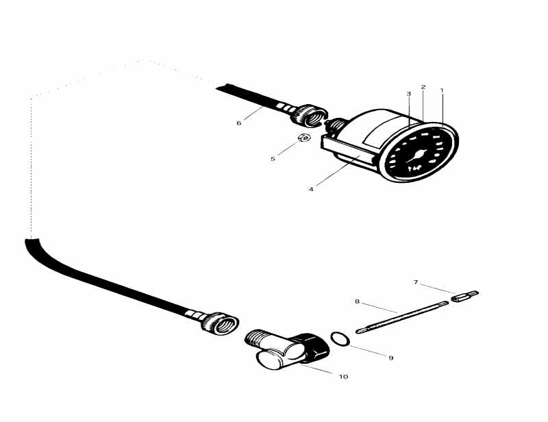 Skandic Super Wide Track, 1997 ������ - Speedometer Arrangement