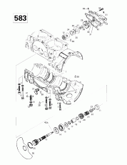 01-  , Rotary ,   (583) (01- Crankcase, Rotary Valve, Water Pump (583))