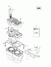 01- ,   (494) (01- Cylinder, Exhaust Manifold (494))