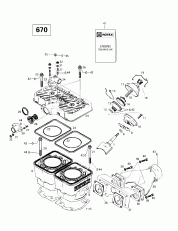 01- ,   (670) (01- Cylinder, Exhaust Manifold (670))