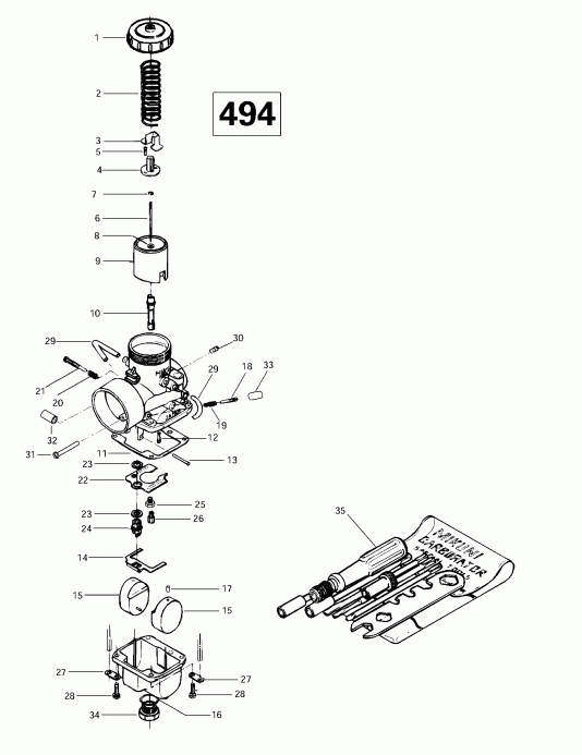 snowmobile BRP SkiDoo Summit 500/583/670, 1997 - s (494)