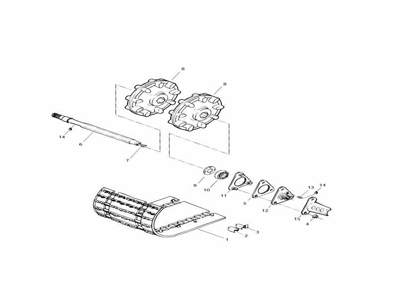  Skidoo Touring E LT, 1997  - Drive Axle  Track