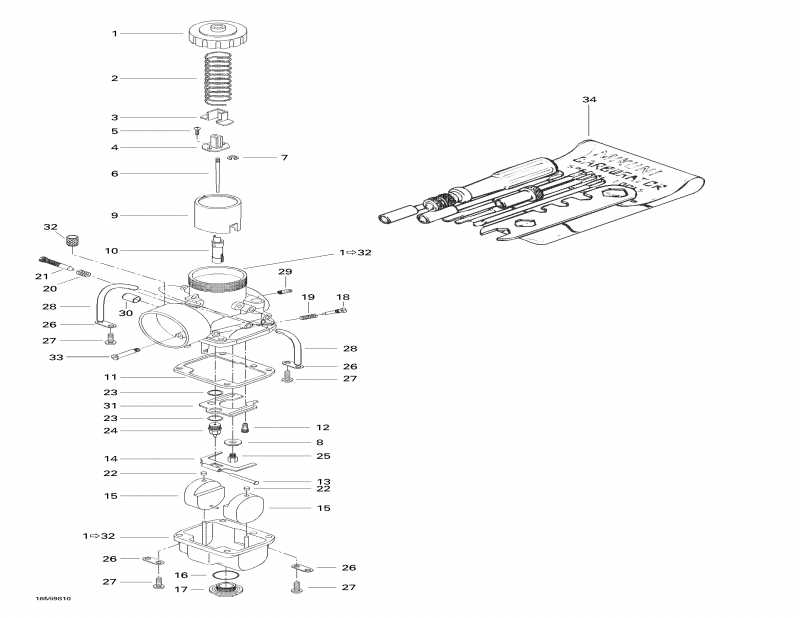 Ski-doo  Formula Z 670, 1998 - Carburetors