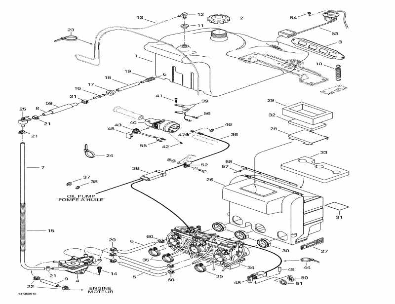 snowmobile SkiDoo Mach Z R, 1998 - Fuel System