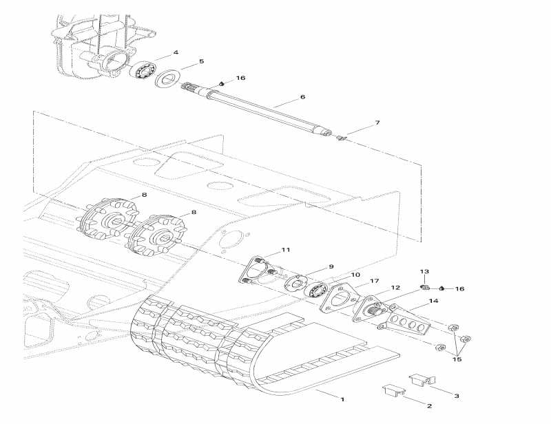  ski-doo MX Z 440 F, 1998  - Drive Axle  Track