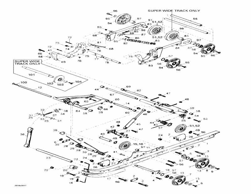   Skandic Super Wide Track, 1998 - Rear Suspension