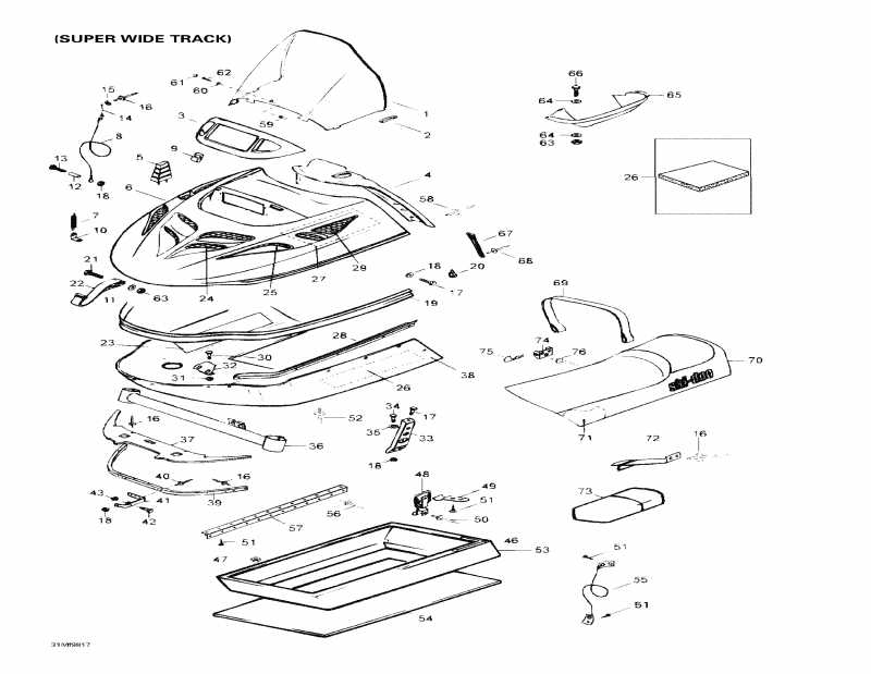 snowmobile  Skandic Super Wide Track, 1998 - Cab, Console,  2