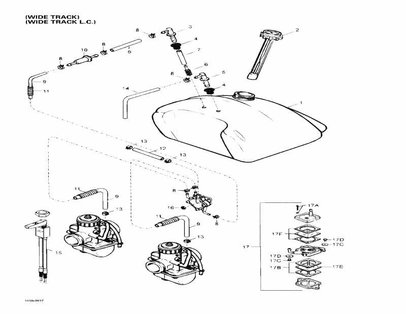 Skidoo  Skandic Wide Track, 1998 - Fuel System