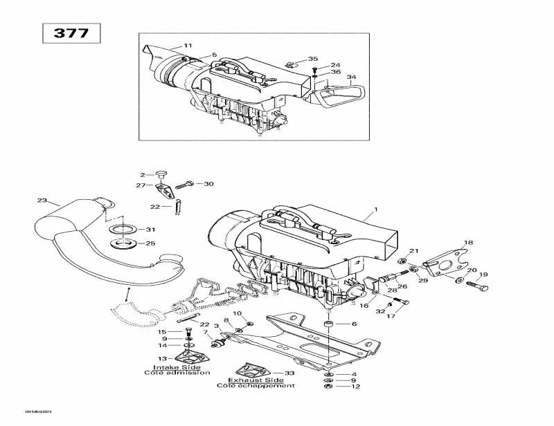 snowmobile  Touring LE, 1998 - Engine Support Muffler (377)