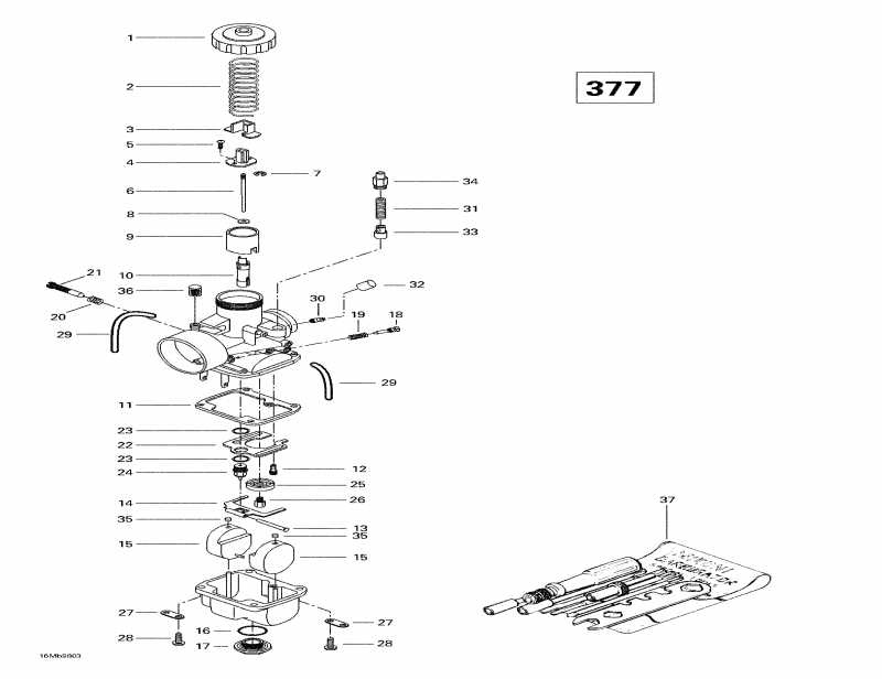 �������� Skidoo ����������� Touring SLE, 1998 - Carburetors (377)