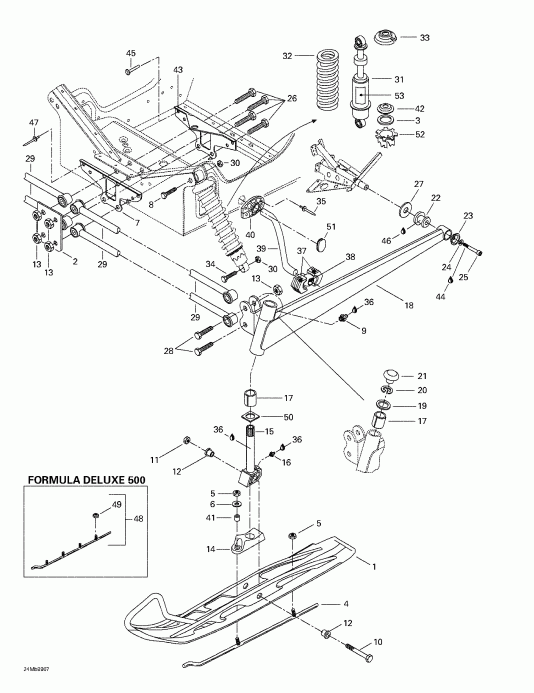    Formula Deluxe 380/500, 1999 - Front Suspension And Ski