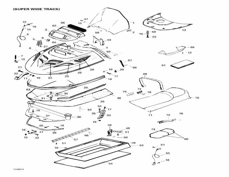 ski-doo  Skandic Super Wide Track, 1999 - Cab, Console, Seat 2