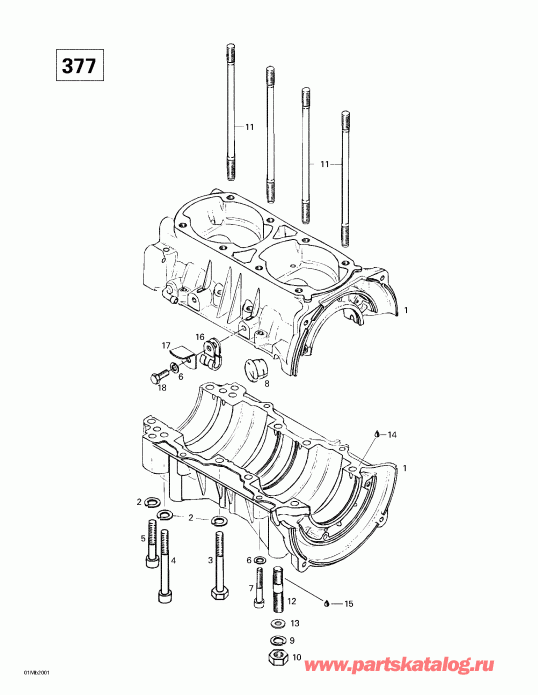  BRP SkiDoo - Crankcase (377)