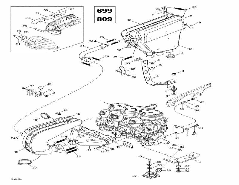 snowmobile SkiDoo Formula III 800, 2000 -  Sport  Muffler