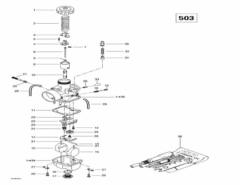 �������� Ski-doo Formula S, 2000 ������ - Carburetors (503)