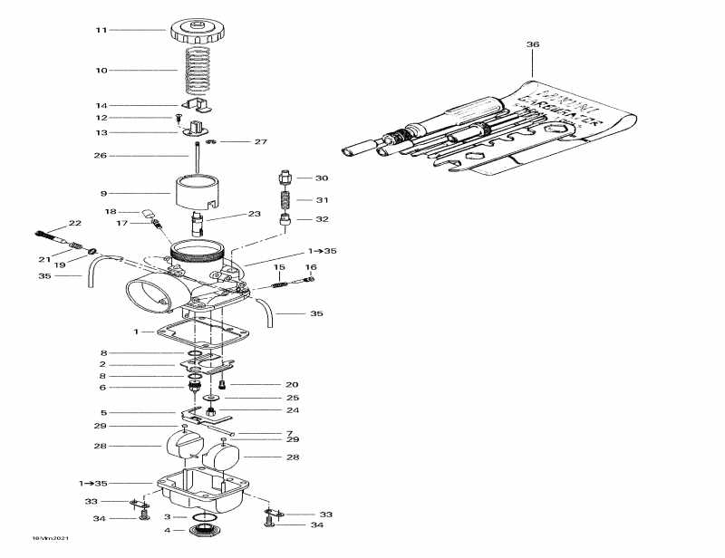  Skidoo  Grand Touring 600, 2000 - Carburetors