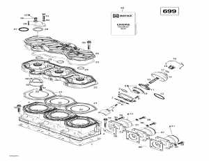 01- ,   (699) (01- Cylinder, Exhaust Manifold (699))