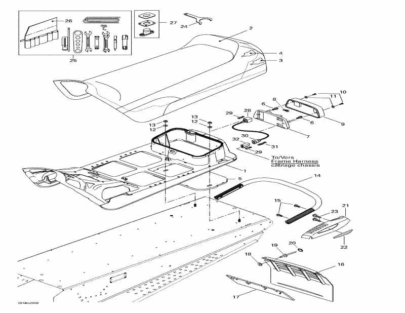 Skidoo MX Z 600, 2000 - Seat And Accessories