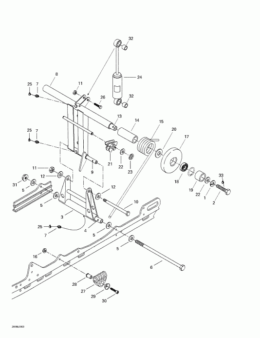   Skandic 380/500, 2000  - Rear Arm