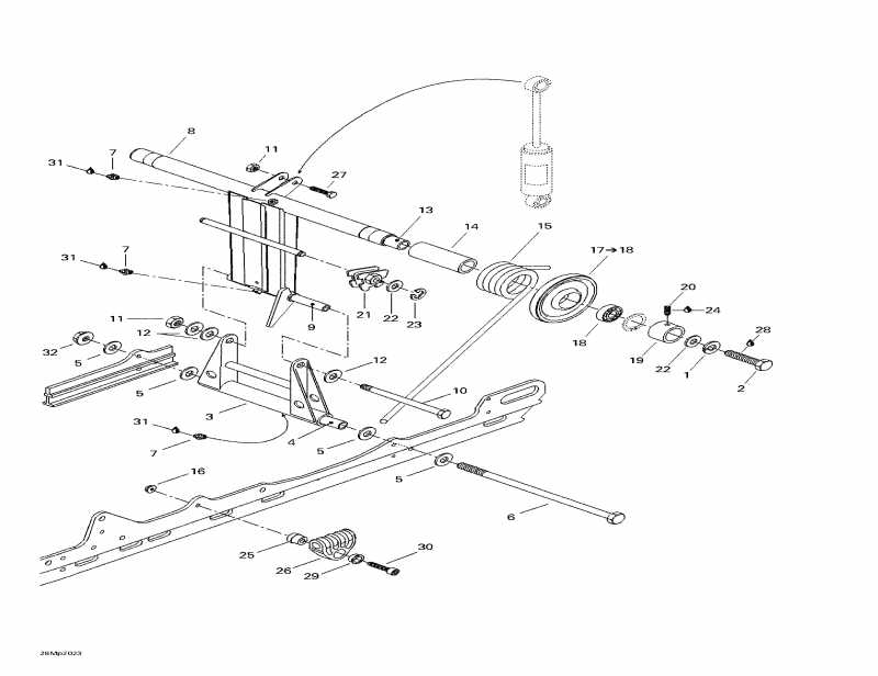 Skidoo  Summit 800 H.M., 2000 - Rear Arm