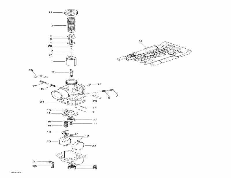 Ski Doo Tundra R, 2000  - Carburetor