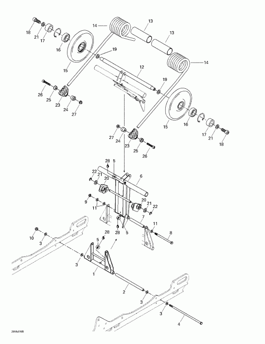 SkiDoo MX Z 440 F/500 F, 2001 - Rear Arm