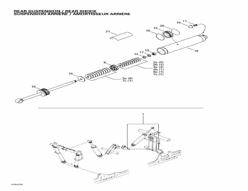 �������� SKIDOO MX Z X 440 LC, 2001 ������ - Rear Take Apart Shocks 2